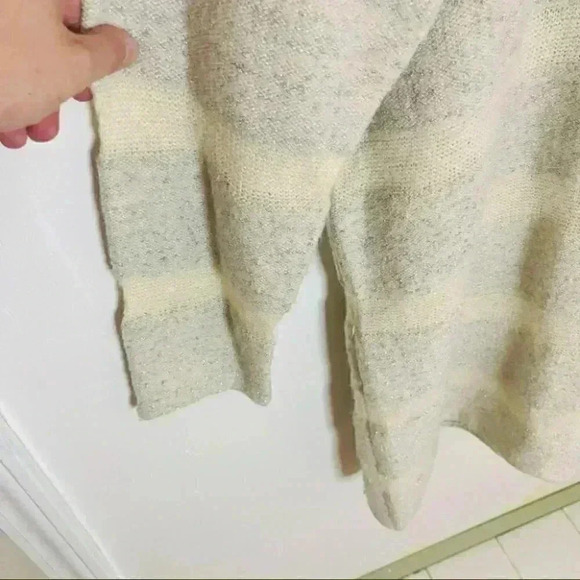 Something Navy Metallic Striped Sweater Dress Alpaca Blend Size XL - Picture 7 of 8